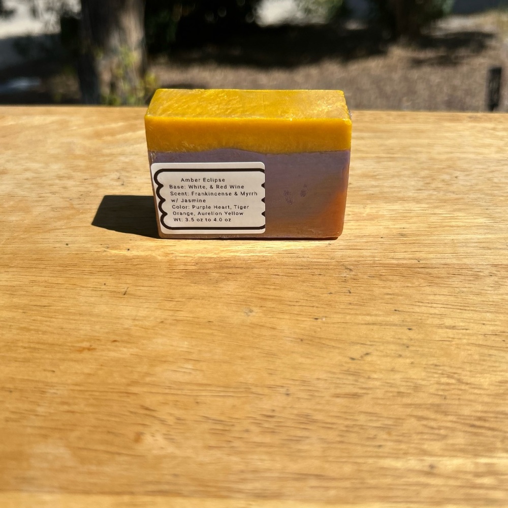 Handcrafted Yellow and Purple Soap Bar